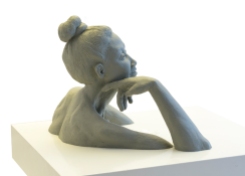 Philippino Woman Portrait Clay Sculpture
