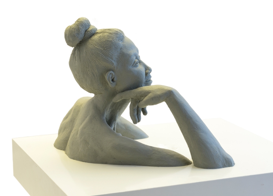 Philippino Woman Portrait Clay Sculpture