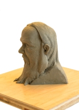 Quick Head Study clay sculpture